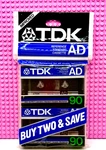 Tdk Ad 90 1985 Usa Twin Pak Type Blank Cassette Tapes (2) (sealed). Fixed Price $53.99.