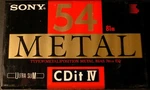 1 New Metal Audio Cassettes Sony Cdit Iv 54 Minutes Virgin Blank Sealed. Fixed Price $49.93.
