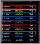 (10) Sony Md Minidiscs Color Mix 74MINS New W/shock Abs Mech W/storage Case Note. Fixed Price $94.95.