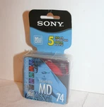 (5) Sony Md 74 Recordable Colored Mini Discs Minute ** New Sealed. Fixed Price $33.50.