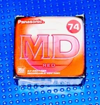 Panasonic Red AY-MD74ER Pack Blank Mini Discs (5) (sealed). Fixed Price $62.99.