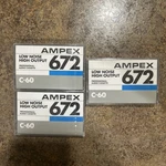 Lot 3 Vintage Ampex C-60 672 Professional Audio Cassette Tapes New Sealed. Fixed Price $14.99.
