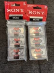 Sony MC-60 MC60 Microcassette Blank Minutes Tapes. Fixed Price $19.98.