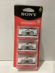 Sony Six Pack Microcassette 90 Minutes. Fixed Price $21.95.