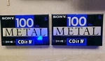 2 Sony 100 Metal Cdit Iv Audio Cassette Tape New Sealed Ultra Slim Made In Japan. Fixed Price $58.00.