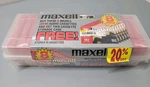 Clear Plastic Cassette Storage Case With Maxell Of 8 Blank Tapes. Fixed Price $16.99.