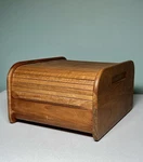 Vintage Eid Teak Wood Roll Top Tambour Style Disc/cassette Storage Box Holder. Fixed Price $45.00.