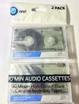 New 2 Pack Onn 90 Minute Blank Audio Cassettes Recording Tapes. Fixed Price $5.39.