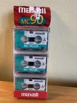 New 3 Pack Maxell MC90 Microcassette Minute Recordable Tapes MC-90UR. Fixed Price $14.00.