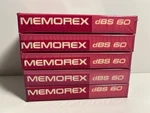 Memorex Normal Position Dbs 60 Cassette Tapes Sealed 120 Ps Eq Lot Of 5. Fixed Price $15.00.