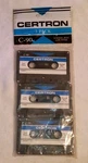 3-PACK, Certron C-60 Blank Blue Cassette Tapes, Brand New. Fixed Price $8.39.