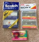 Vintage Sony, Scotch. Memorex Lot Of 5 Sealed Cassettes Brand New Nos. Fixed Price $24.99.