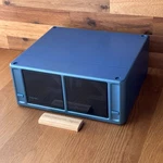 Teac Stackable Telescoping Minidisc Storage Unit Case Holds 32 Mds Blue #51. Fixed Price $88.00.