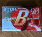 Tdk B90 Brilliant Cassette Tape Normal Position Type I, New Sealed. Fixed Price $6.95.