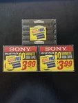 Blockbuster Old Stock Of Sony 5PK X 3 High Fidelity 90 Minute Cassettes Lot. Fixed Price $52.00.