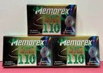 3 Vtg Memorex CD2 High Bias 110 Blank Cassette Tape Lot Sealed. Fixed Price $10.30.