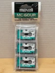 Maxell Microcassettes MC-60UR 3 New In Package Ultra-response Tapes. Fixed Price $12.00.