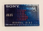 Sony Hi Fi 90 Minute, Type Normal Bias Cassette, Music & Voice, Factory Sealed!. Fixed Price $8.00.