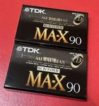 Tdk Ma-x 90 Minute Cassette Tape Metal Position Iec Iv/type New Lot Of 2. Fixed Price $85.00.