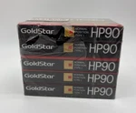 Sealed 5-PACK Goldstar Hp 90 Blank Audio Cassette Tapes. Fixed Price $38.98.