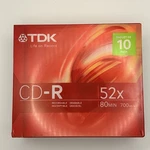 Tdk Cd-r 52X 80MIN 700MB Slim Case 10PK New And Factory Sealed. Fixed Price $14.00.