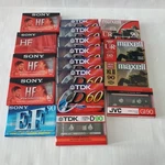 Lot Of 17 New Cassettes 8 Tdk D60 D90, 5 Sony HF60 120 Ef, 3 Maxell, Jvc. Fixed Price $25.00.