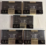 Lot Of 5 Maxell Xlii-s 90 Cassette Tape Iec Type Super Silent High Bias CRO2. Fixed Price $55.00.
