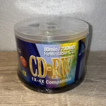 New Sealed 50 Pack Hypermedia Cd-rw 80MIN 700MB 1X-4X High Speed Rewritable Disc. Fixed Price $25.00.