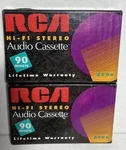 Vintage Rca Audio Cassette 90 Minute 2 Tapes Sealed T5. Fixed Price $10.39.