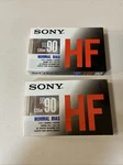 2- Sony Hf Type 90 Minutes Blank Cassette Tapes New Sealed. Fixed Price $6.53.