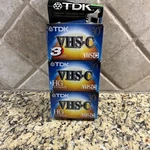 Tdk Vhs-c 30 Hg Ultimate Camcorder Video Tape Blank Pack New Sealed. Fixed Price $11.19.