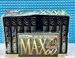 Tdk Ma-x 60 Type Iv 1992 Europe Box Of 10 Cassette Tapes (sealed). Fixed Price $719.99.