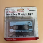 Rare New Vtg 90 Second Leaderless Outgoing Message Cassette Tape. Fixed Price $17.99.