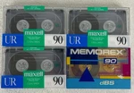 Lot Of 4 Maxell UR-90 & 1 Memorex Dbs Blank Audio Cassette Tapes. Fixed Price $8.99.