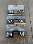 3 New Sealed Tdk SA90 Super High Resolution Iec Ii Type Blank Cassette Tapes. Fixed Price $24.00.