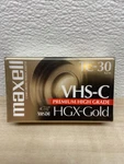 Maxell TC-30 Vhs-c Premium High Grade Hgx-gold Video Cassette Tape. Fixed Price $11.35.