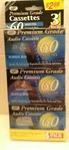 Tozaj 3-PACK 60 Minute Cassettes Normal Bias Premium Grade Brand New-sealed. Fixed Price $14.95.