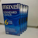 Maxell Vintage Vhs Cassette Standard Grade T-120, 6 Hour 5PACK. Fixed Price $10.00.