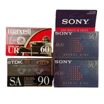 Tdk SA90 Sony HF90 Maxwell UR60 Sealed Blank 4 Cassette Tapes Music Voice Record. Fixed Price $12.50.