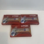 Tdk Blank Audio Cassette Tapes 3-PACK Red Superior D90 Normal Bias Type Min. Fixed Price $8.99.