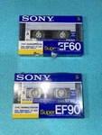 Sony Super Ef 60 + 90 Audio Cassette Blank Tape Sealed Made In Japan Type. Fixed Price $25.00.