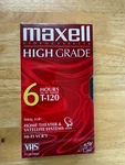 Maxell T-120 Vhs Blank Video Tape 6-HOUR High Grade Individual New Sealed. Fixed Price $7.50.