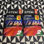 (2) Tdk D90 Blank Audio Cassette Tape Pack High Output 1ECI/TYPE New Old Stock. Fixed Price $7.20.