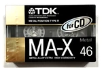 Tdk Ma-x 46 For Cd Audio Cassette Blank Tape Sealed Made In Japan Type Iv. Fixed Price $59.99.