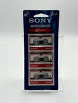 3 Sony MC-90 Microcassette Tapes Minute Recording New Box Old Stock. Fixed Price $19.99.