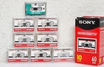 7 Sony Microcassette Cassettes And 1 Maxell 60 Minutes Tapes. Fixed Price $31.99.