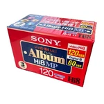 Unopened Sony Album HI8 Video Cassette Tape Packs 3P6-120HMPL. Fixed Price $19.00.