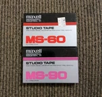 Maxell MS-60 MS-90 Studio Tape Blank Audio Cassette (sealed) Of Two. Fixed Price $24.99.