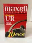 Maxell UR90 10 Pack Minutes Audio Cassette Tapes Normal Bias Sealed. Fixed Price $16.50.