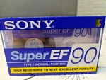 New Sony Super Ef 90 Cassette Tape Type Normal Position Blank Audio Nos Sealed. Fixed Price $25.00.